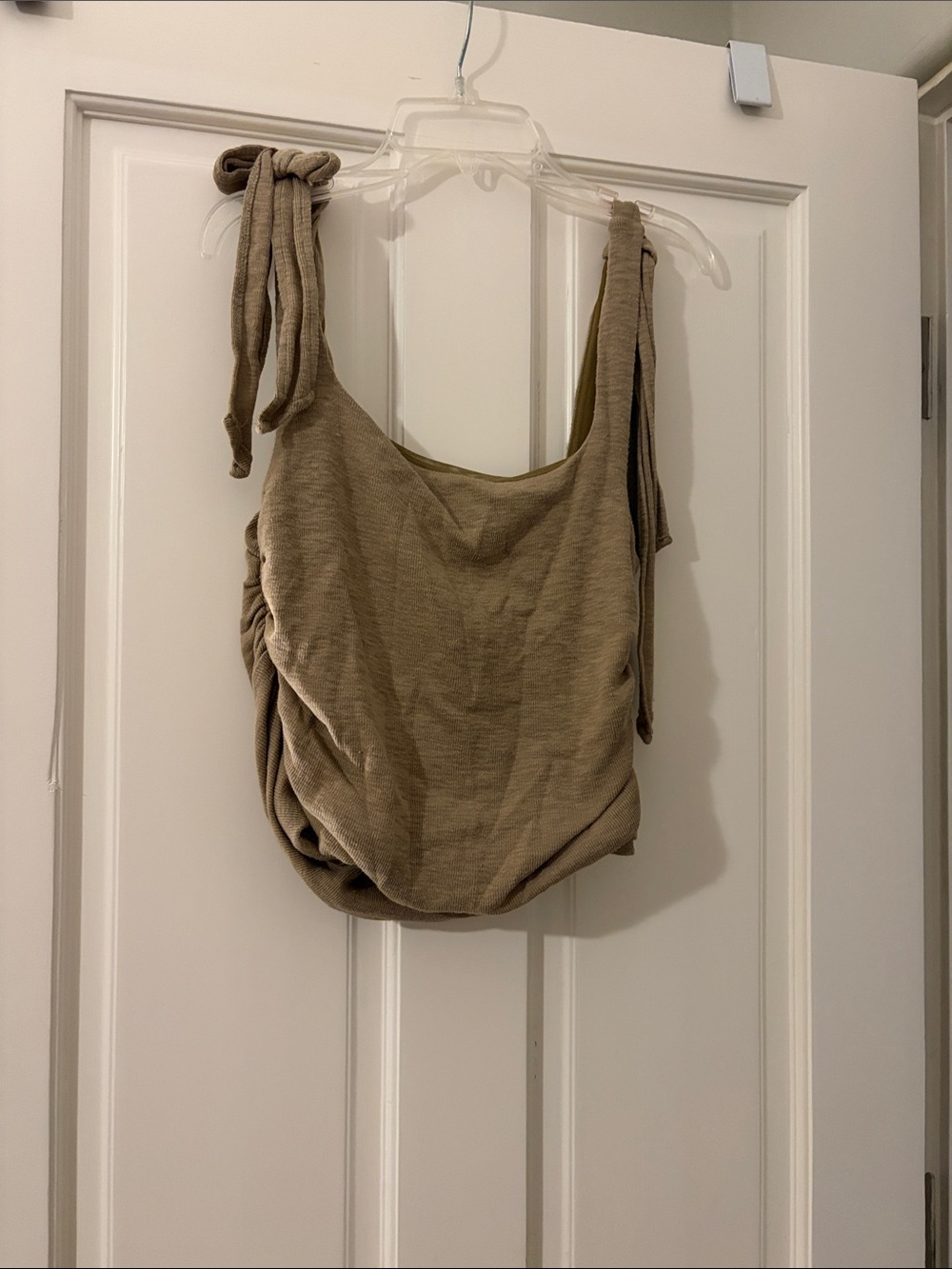 Free People Ribbed Sleeveless Tank in Taupe